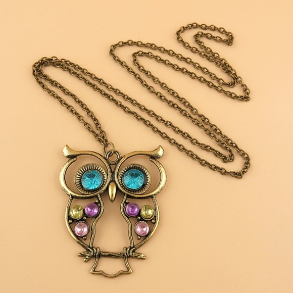 Jewelry - 🔴 5/$15 Cute Owl Pendant Chain Necklace